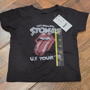 Rolling Stones Black Infant T-Shirt 12 Months Brand New